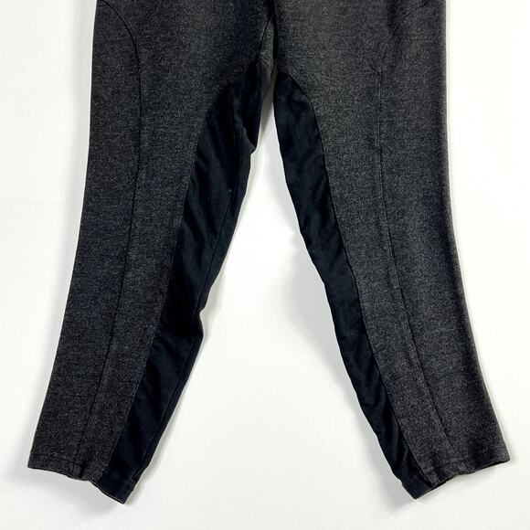 Lysse Twill Ponte with Ultrasuede Equestrian Panels Legging Charcoal Gray Medium - Picture 4 of 9